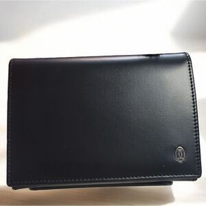CARTIER PASHA DE ORIGINAL WALLET CARD HOLDER FRANCE LEATHER in EUC COA